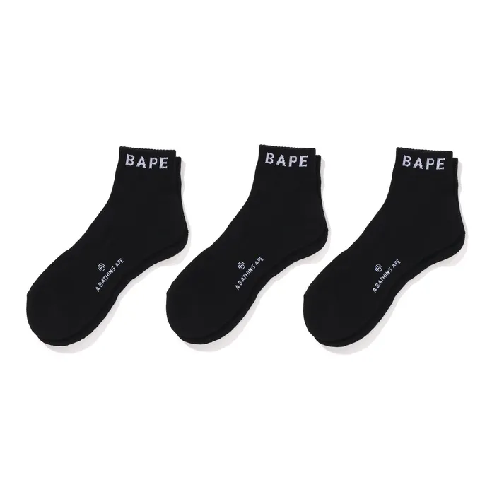 A BATHING APE Ankle Socks Men's 3 Pack-0