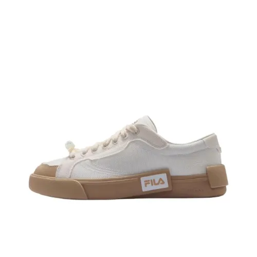 FILA FUSION POP Anti Slip Wear Resistant Low Top Canvas Shoes Men's White