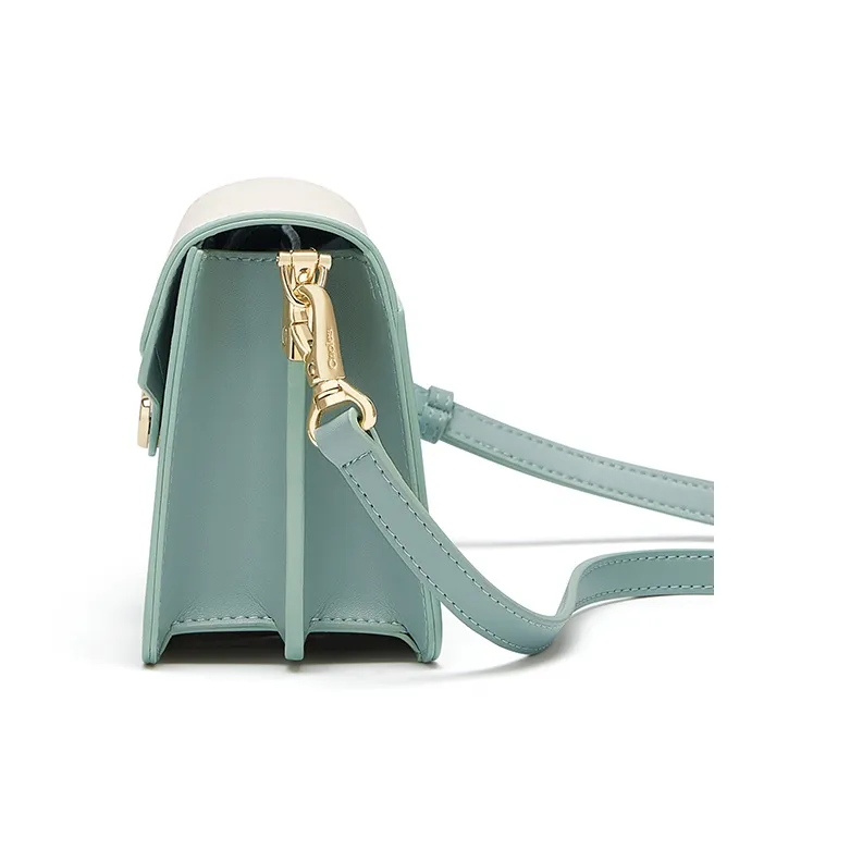 CNOLES Cow Leather/Synthetic Leather Shoulder Bag Crossbody Bag Regular Women's Emerald White-2
