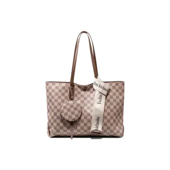 CLEVER& KETCH PU Shoulder Bag Tote Women's Khaki