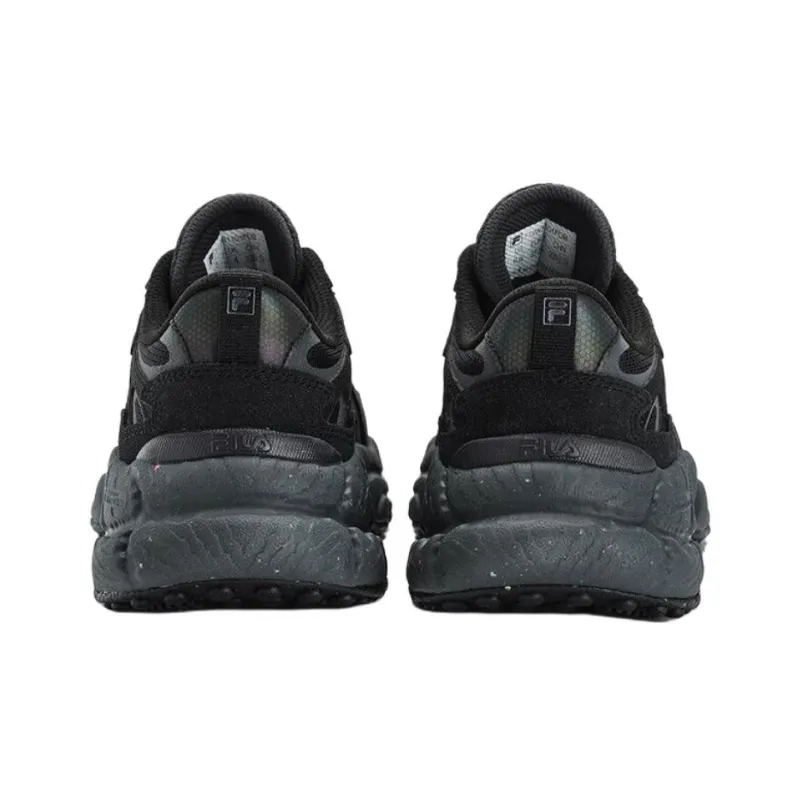 FILA Fern Anti Slip Wear Resistant Low Top Chunky Sneakers Women's Black-3