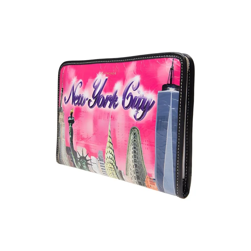 Balenciaga Cow Leather Clutch Women's Rose Pink-1