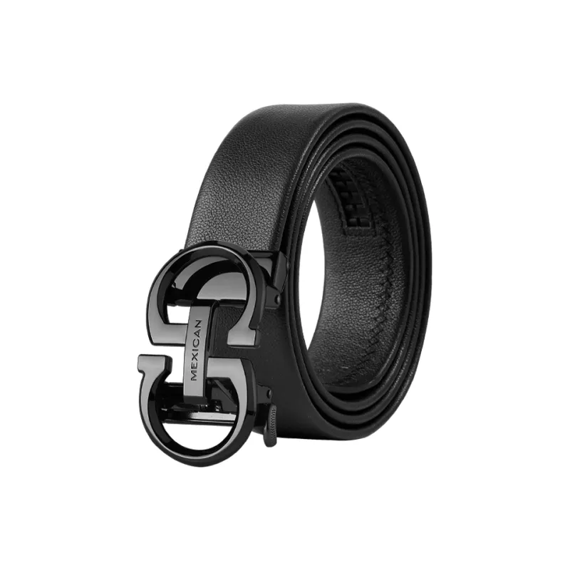 MEXICAN Top Grain Cow Leather Belts Men's 3.5cm-0