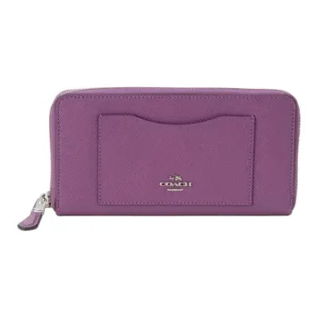 COACH Leather Wallet Trumpets Women's Purple