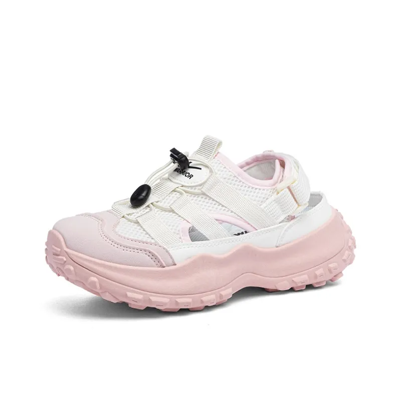 Warrior Slip Resistant Waterproof Abrasion Resistant River Trekking Shoes Women's Beige Pink-1