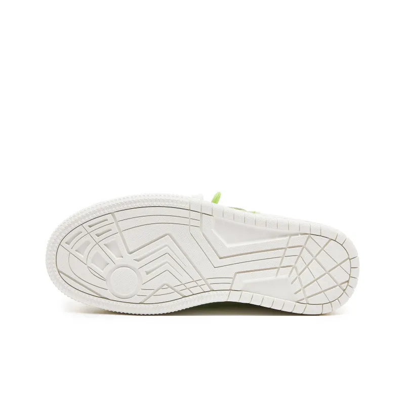 IMARSE Anti Slip And Wear Resistant Height Increasing Low Top Skateboard Shoes Unisex White Green-5