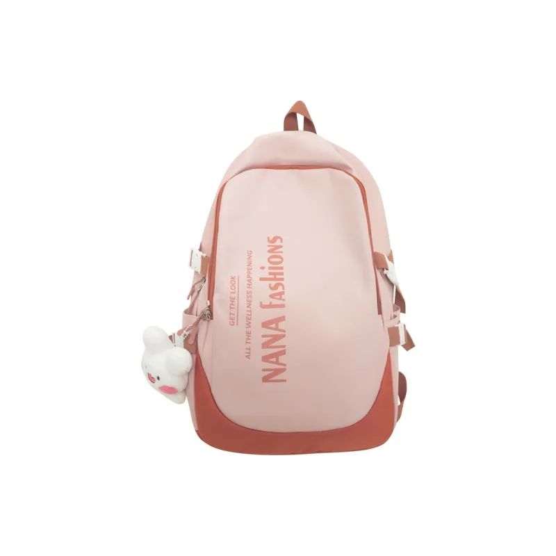 Wolfhorse Nylon Backpack Regular Unisex Black/white Gray/white Red/pink-17