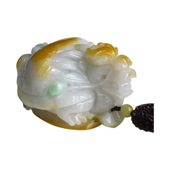 Jade Blossom Glutinous Jade Jadeite Handheld Piece Unisex