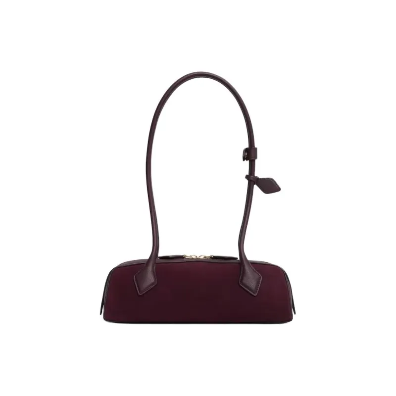 Alaia Sheepskin Shoulder Bag Trumpets Women's Dark Red-1
