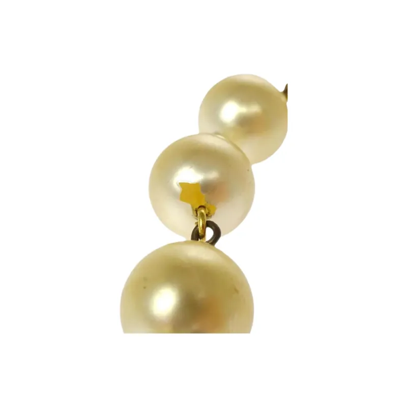 CHANEL 1990 2000s Faux pearl Chain Necklace-2