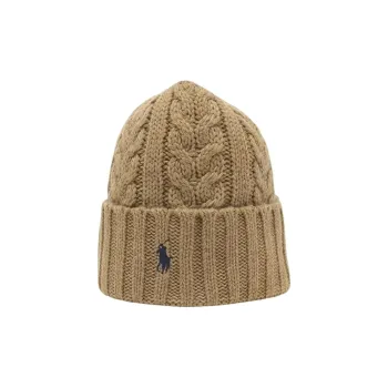 Ralph Lauren Knitted Fabric Beanies Unisex Yellow