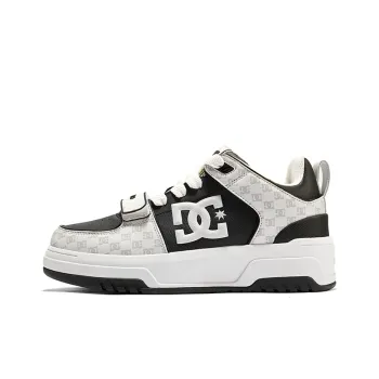 DC Shoes CAMPUS CAS Anti Slip Wear Resistant Low Top Brother's Skateboard Shoes Men's Monogram White Black