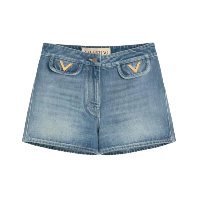 Valentino Denim Shorts Women's Blue-0