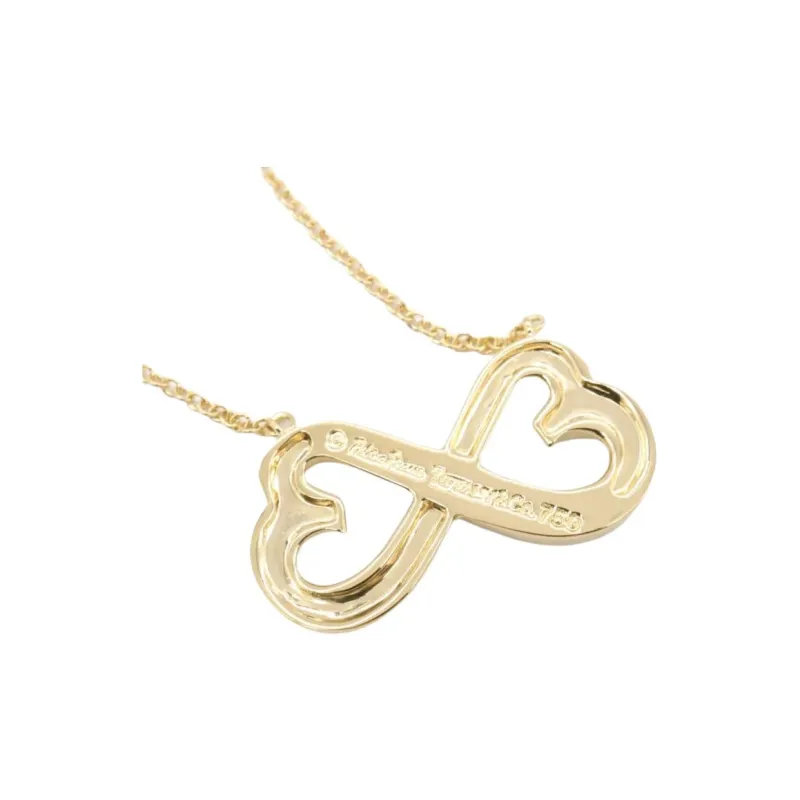 TIFFANY & CO. 2010s 18K Yellow Gold Double Loving Heart Necklace-1