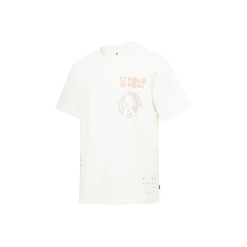 LiNing T Shirts Unisex Ivory-0