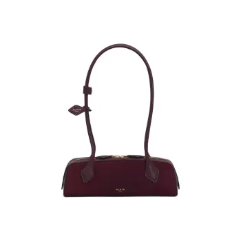 Alaia Sheepskin Shoulder Bag Trumpets Women's Dark Red