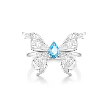 Lao Feng Xiang Natural Topazes Rings Women's
