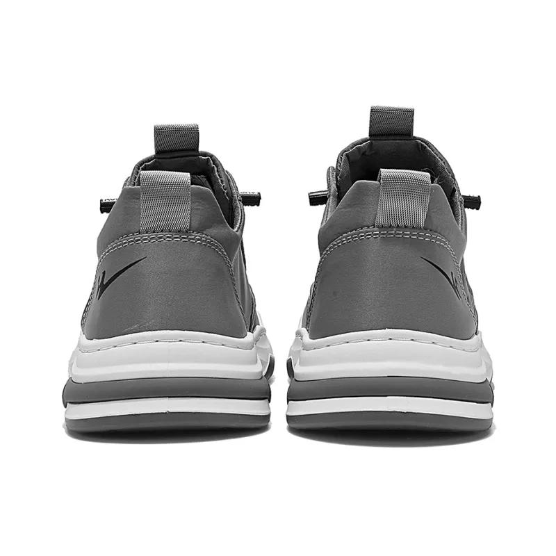 Binary Abrasion Resistant Low Top Skateboard Shoes Men's Gray-3