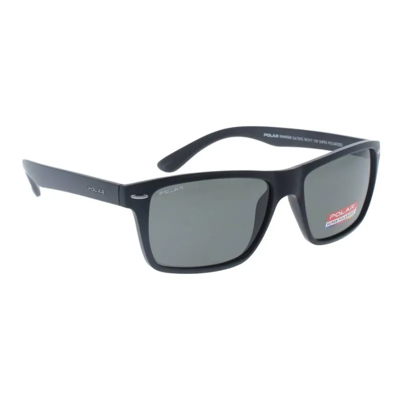 Polar Subject To Official Website Rectangular Sunglasses Unisex Black-2