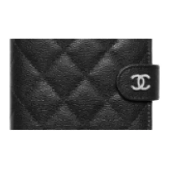 CHANEL Calfskin Passport Holder Women's Dark Brown-1