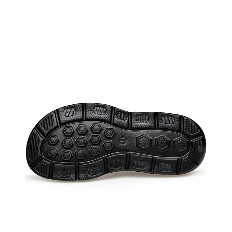 AMICNIEGD Beach Sandals Men Black/Brown-5