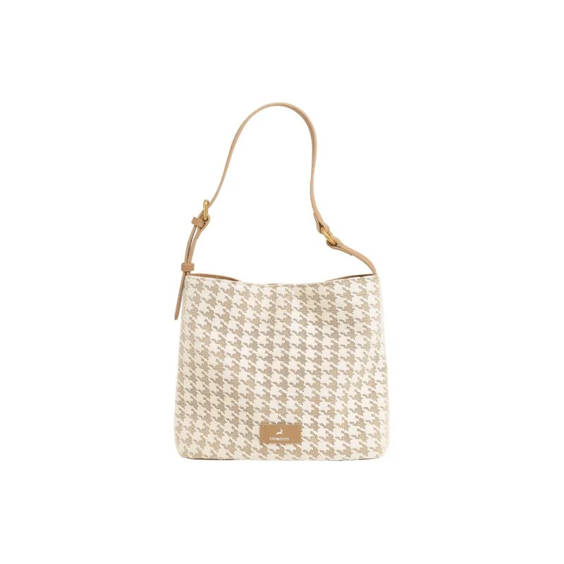 Miao Di Fabric Shoulder Bag Regular Women's Milk Tea Apricot-0