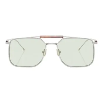 Brunello Cucinelli Titanium Square Sunglasses Men's Silver