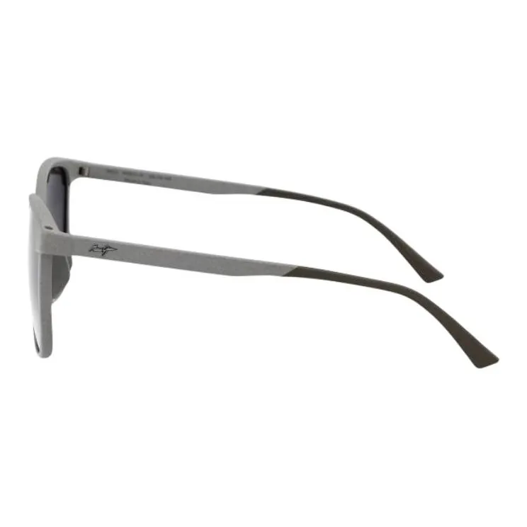 Maui Jim Rubber Carbon Fiber Round Sunglasses Unisex Gray-2