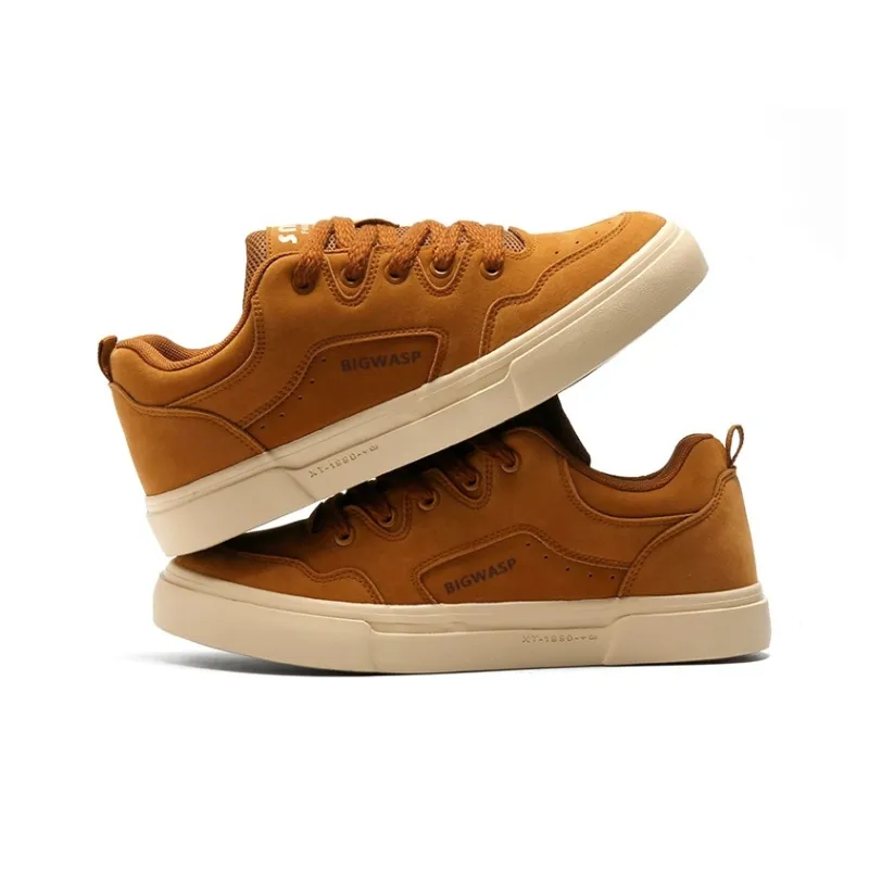 BIGWASP Slip Resistant Cushioning Height Increasing Low Top Skateboard Shoes Men's-4