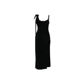 DAVID KOMA Satin bow Midi Dress