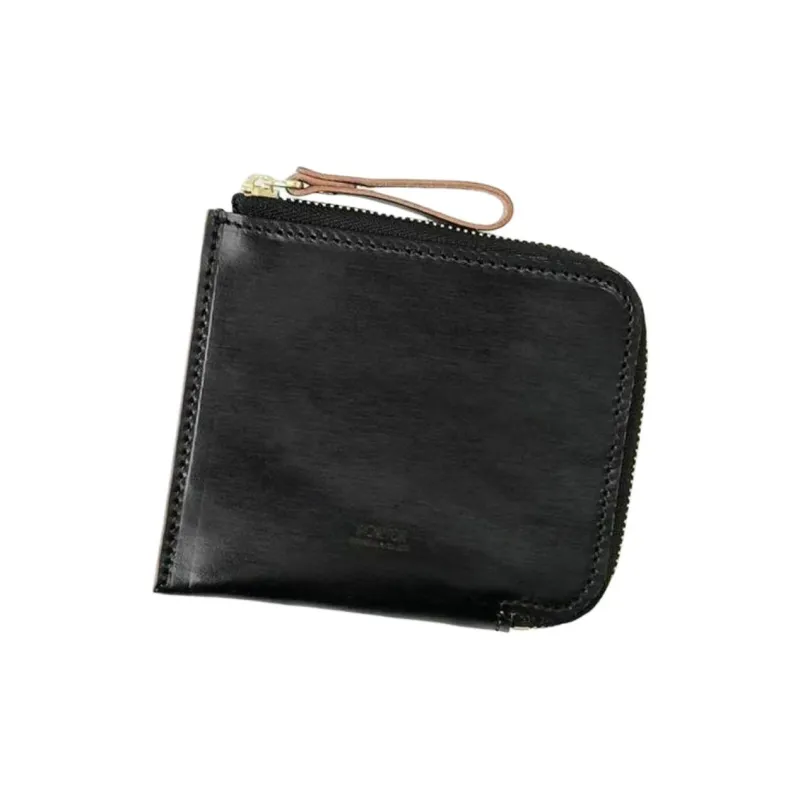 PORTER Cow Leather Wallet Men's Black-0