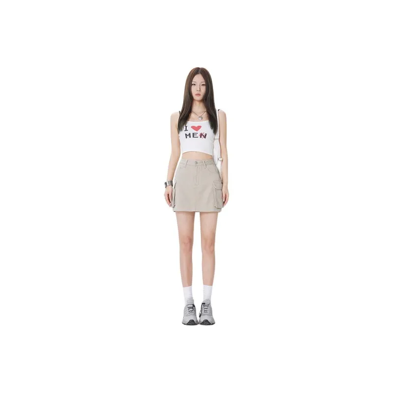 Ordifen Denim Short Skirts Women's-4