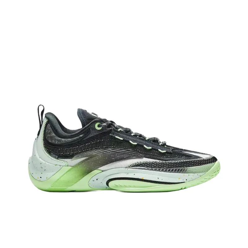 Anta Instant 1 ESG Slip Resistant, Abrasion Resistant, And Balanced Low Top Basketball Shoes Men's Black Green-1