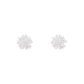 S925 Sterling Silver Stud-Ice Flower Stud Earrings, 1 Pair