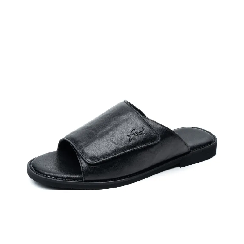 FED Slide Slippers Men Black-1