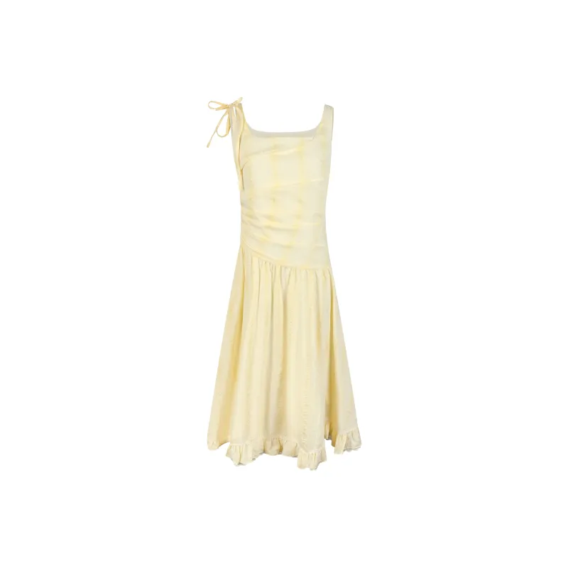 Umoumo Slip Dresses Women's Yellow-0