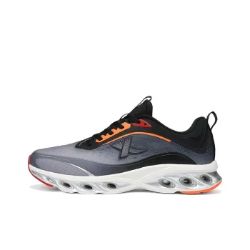 XTEP Shock Absorbers Slip Resistant Breathable Low Top Running Shoes Men's Black Gray