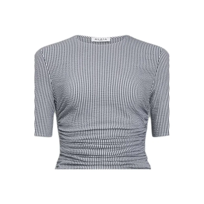 Alaia Regular T Shirt Women's Black White-1