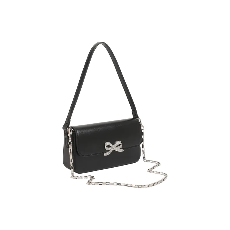 OCTSUI Synthetic Leather Handbag Women's Black/Silver-2