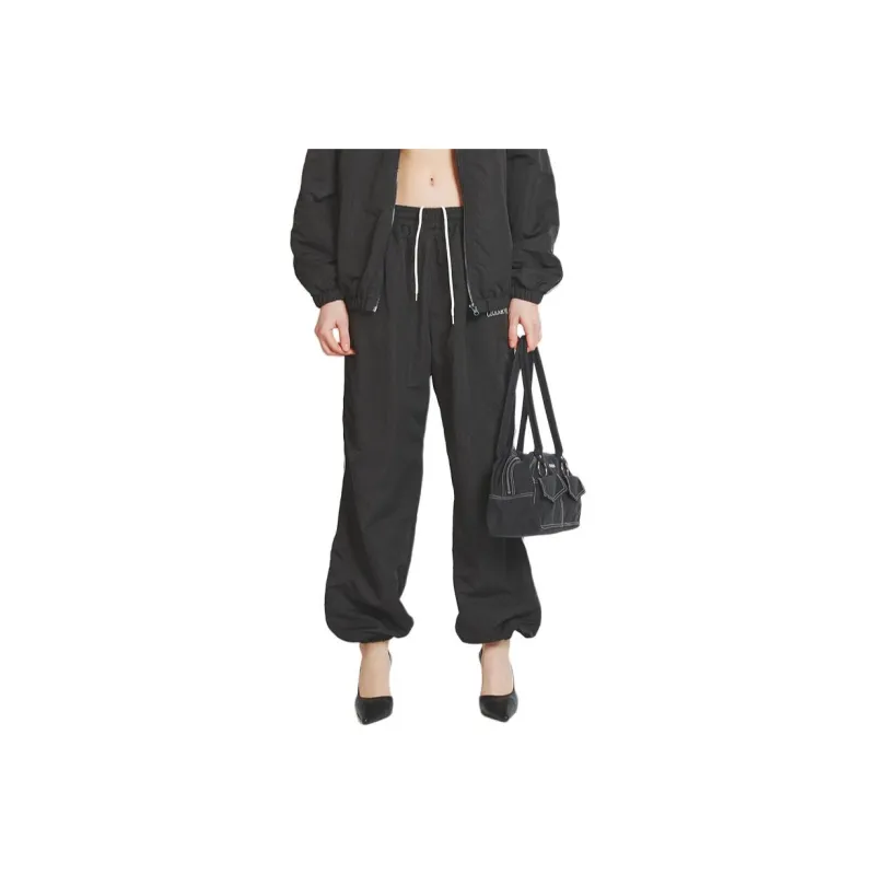 Crank Casual Pants Women's Black Gray-0