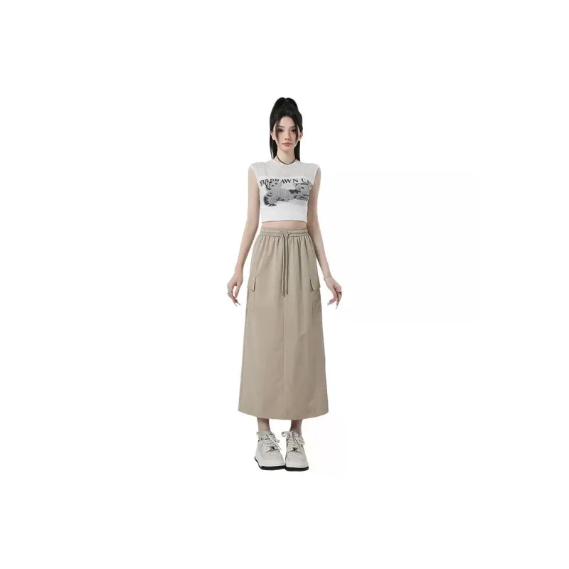 YINLEI Casual Long Skirt Women's-3