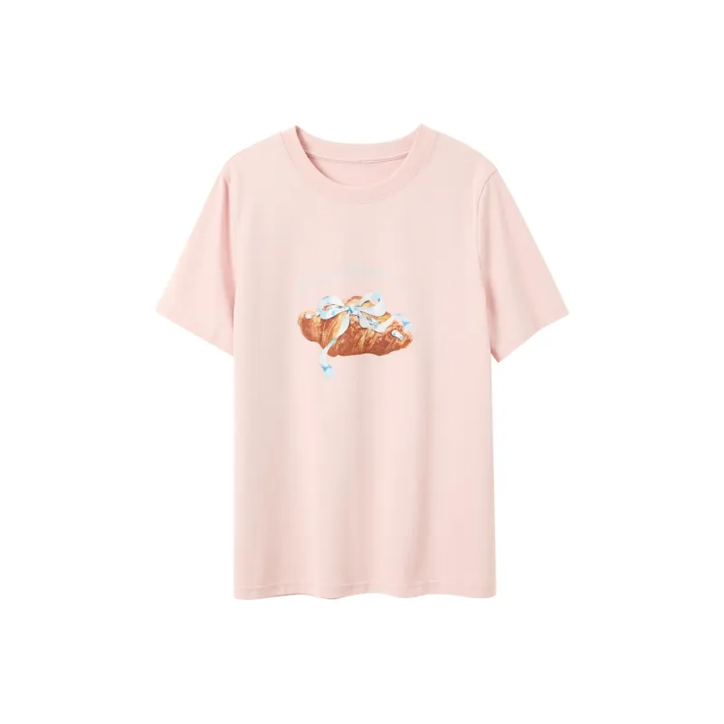 3COLOUR T Shirts Women's Light Pink-0