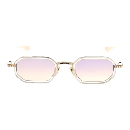 Chrome Hearts Irregular Shape Sunglasses Men's Gold