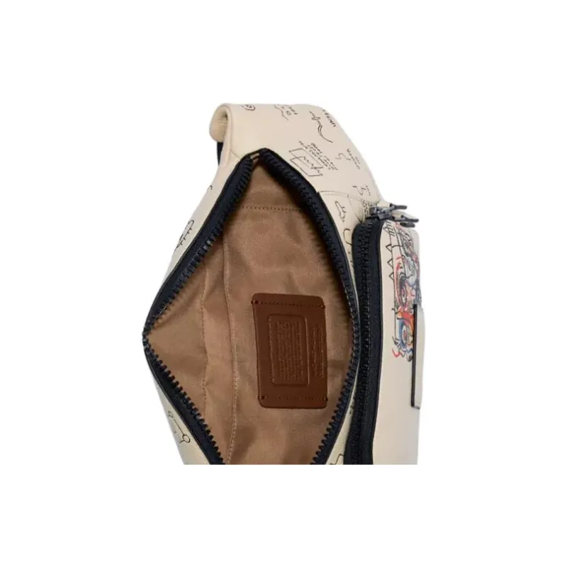 COACH Basquiat Graffiti Collaboration Track Crossbody Bag, Sling Bag, Fanny Pack Tubas Women's Ecru-5