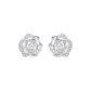 Blossom Rose White Mother of Pearl Stud Earrings (Silver)