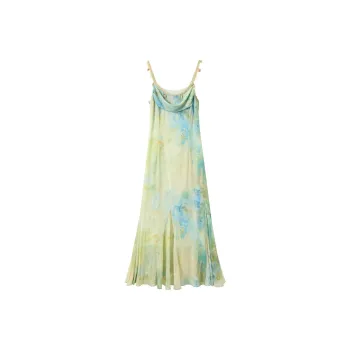 3COLOUR Slip Dresses Women's Pea Green Floral
