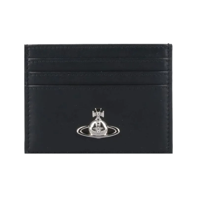 Vivienne Westwood Calfskin Card Holder Women's Black-0