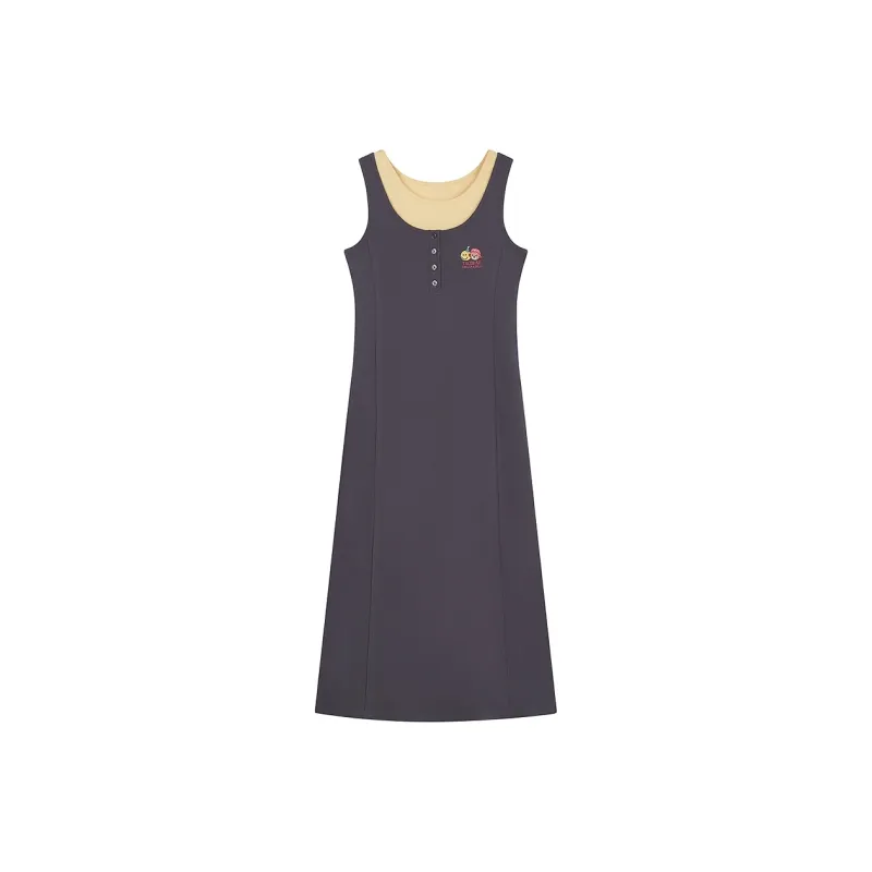 Smiley X Teenie Weenie Slip Dresses Women's Dark Gray-0