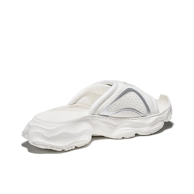 SALAXI Rubber Foam Outsole Leather Patchwork Slip Resistant Abrasion Resistant Quick Dry Slide Slippers Unisex-9