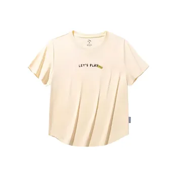 Anta x HAIBAOKANKAN,LIANMINGKUAN Sports Life Collection T Shirt Women's Custard